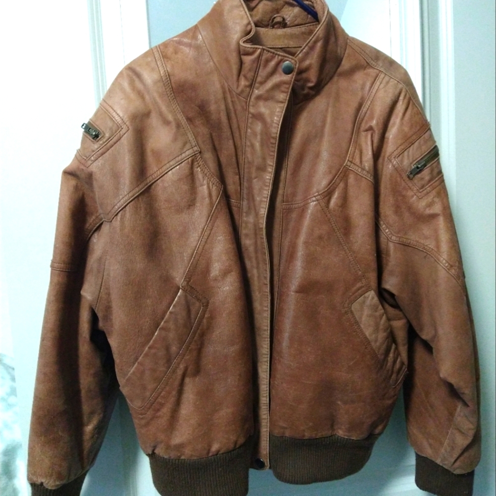 Leather Bomber Jacket